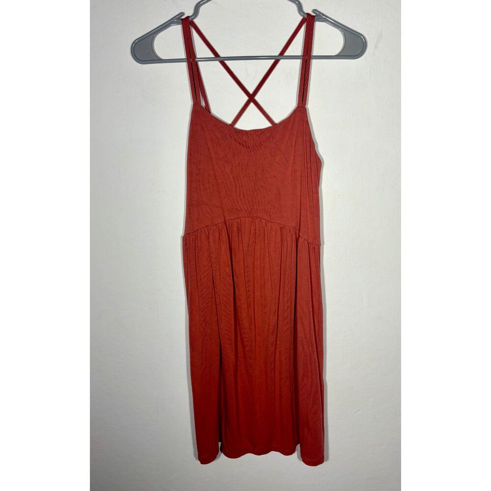 Old Navy Strappy Midi Dress Womens Small Rust Orange Sleeveless Flowy